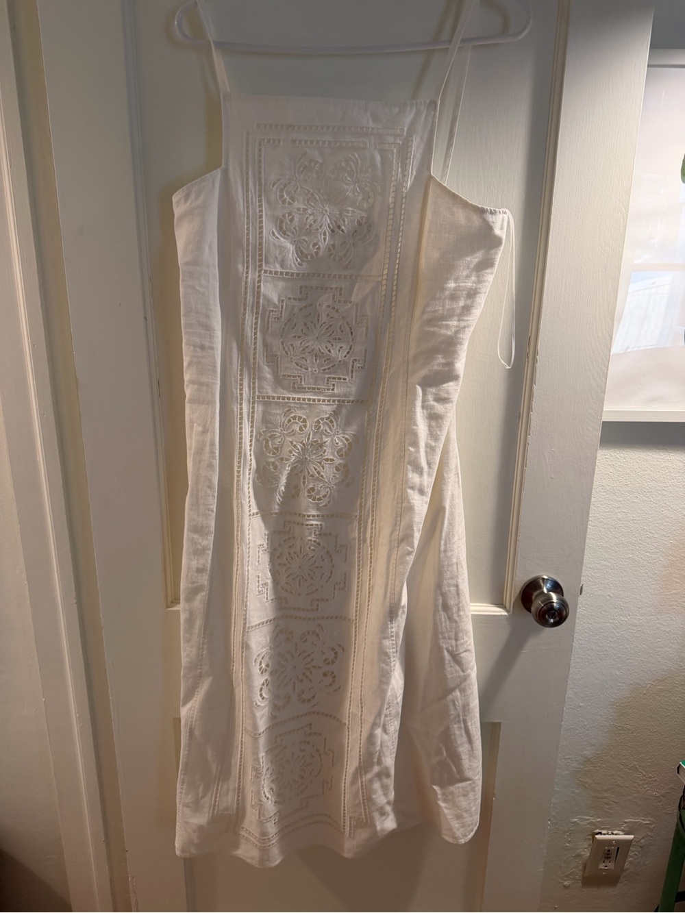 Zara White Strapless Embroidered Sundress